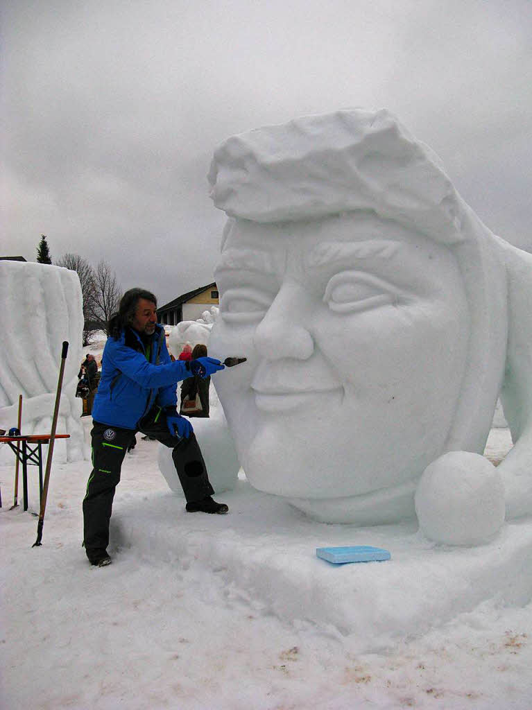 Fotos Schneeskulpturenfestival in Bernau 2018.