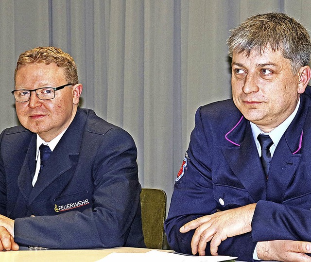 Wurden fr weitere fnf Jahre in ihren...n Stellvertreter Markus Giesy (links).  | Foto: Dorothe Kuhlmann