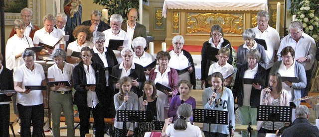 Der Kirchenchor (Archivfoto) bei einem Auftritt in der Kirche.   | Foto: Ulrike Spiegelhalter