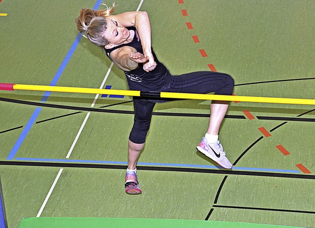 Die Breisacherin Kristina Magnier springt am hchsten.  | Foto: Murst