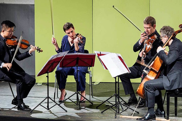 Auch experimentelle Klnge: Quatuor Diotima  | Foto: Heidelberger Frhling/studio visuell