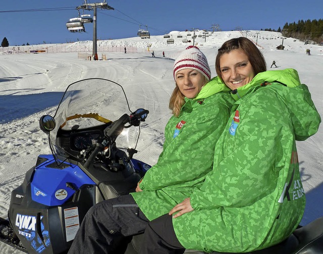 Freuen sich auf den  Weltcup der Snowb... Wasmer (links) und Svenja Haberkorn.   | Foto: Heidrun simoneit