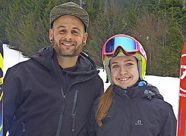 <BZ-FotoAnlauf>Ski-Club Mnstertal:</B...uf>  Mario Riesterer und Janina Franz   | Foto: Ruh