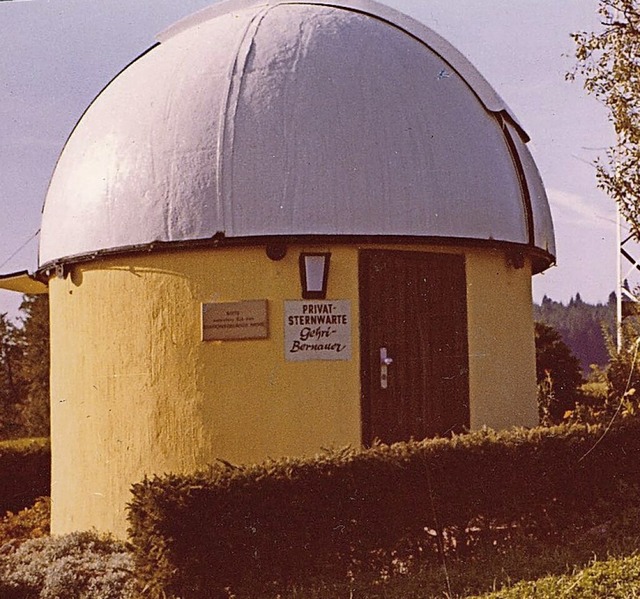 Die von Franz Bernauer und Hans Gehri erbaute Sternwarte  | Foto: bz