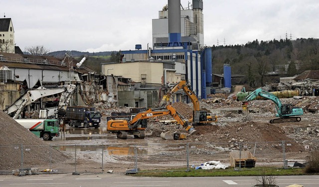 Stck fr Stck wird der Rckbau der e... noch unversehrt aus dem Trmmerfeld.   | Foto: Manfred Dinort