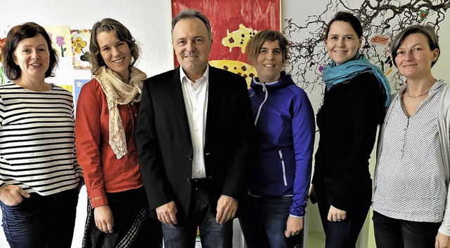 Anna Homberg, Leni Schtz,  Josha Frey...ka Dupy und Mechthild Hof (von links)   | Foto: Fachdienst Kindertagespflege Weil am Rhein