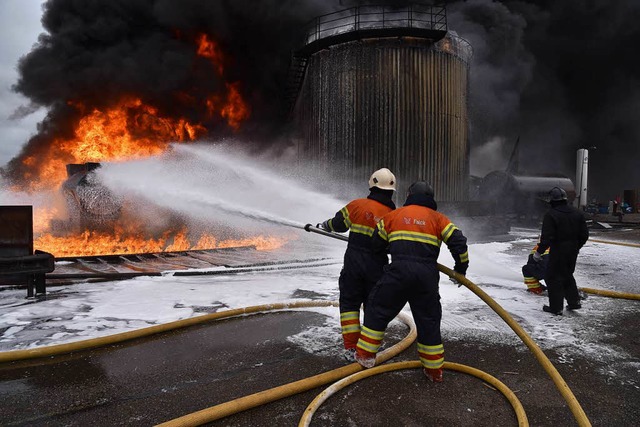 Die DSM-Feuerwehr hat topmoderne Gert... bessere Arbeitsbedingungen und Lhne.  | Foto: Feuerwehr Grenzach-Wyhlen