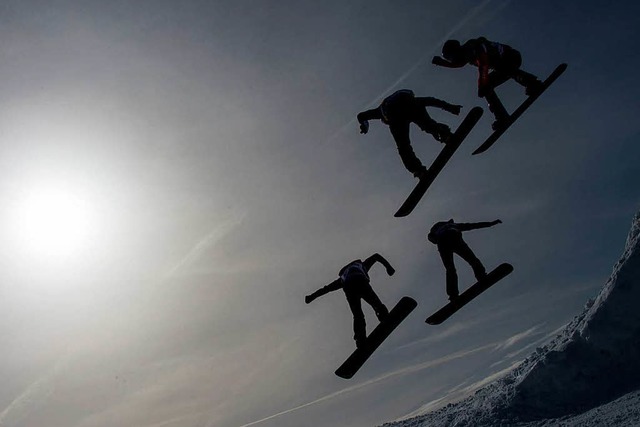 Snowboarder am Feldberg beim Weltcup im vergangenen Jahr  | Foto: dpa