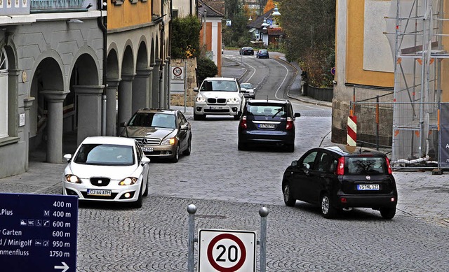 Die geplante Einbahnstrae an der Stad...lichen Meinungsaustausch auf Kritik.    | Foto: Gnter Vollmer