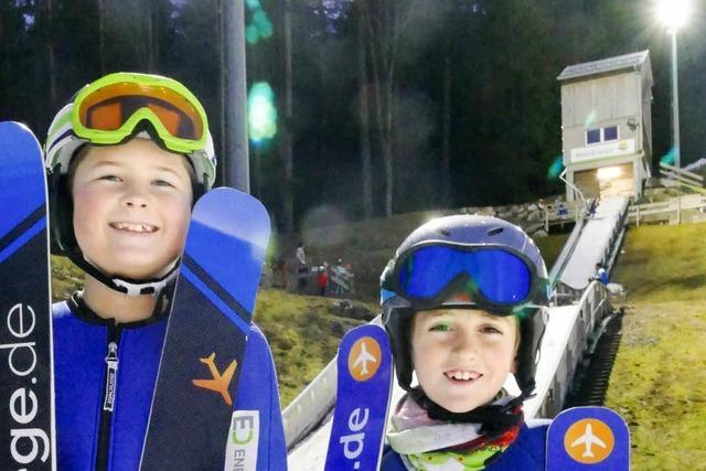 In Hinterzarten trainieren schon Fnfjhrige Skispringen