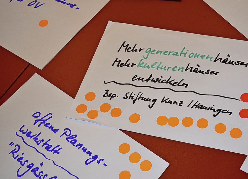 Aus der Denkwerkstatt, die sich  im ve...it dem Thema Wohnwandel beschftigte.   | Foto: Britta Wieschenkmper