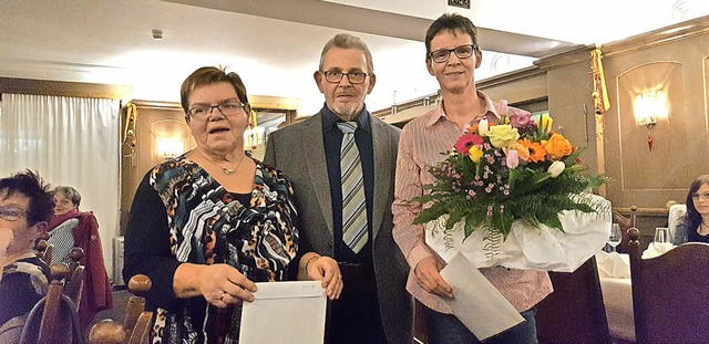 Von links Annette Steinebrunner, Alfon...nner, Gisela Held Ehrung fr 40 Jahre.  | Foto: Privat