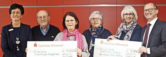 Bei der Spendenbergabe &#8222;Stiftun...st und Georg ckert (Brgerstiftung).   | Foto: Anja Bertsch