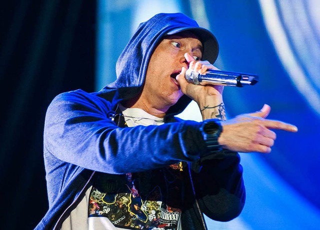 US-Rapper Eminem &#8211; berhmt fr frauenverachtende Texte  | Foto: dpa