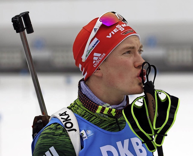 Medaillen-Aspirant aus Breitnau: Biathlet Benedikt Doll   | Foto:  HAHNE