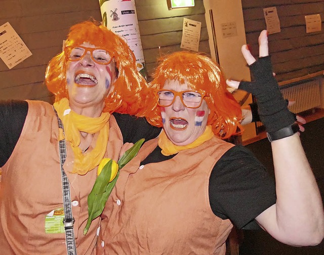 Oranje und gute Laune waren die bestim... dem sogar Windmhlen den Weg fanden.   | Foto: Jrn Kerckhoff