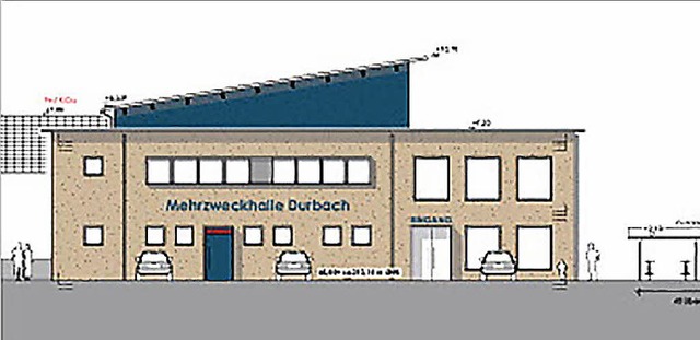 Soll 2020 fertig sein: die neue Mehrzweckhalle   | Foto: Gemeinde