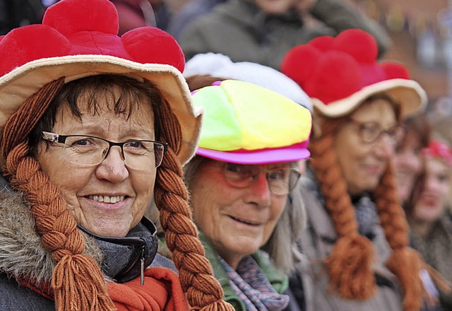Gutgelaunte Schwarzwlderinnen sumten den Umzug des Fuhrmannstags.  | Foto: Gert Brichta