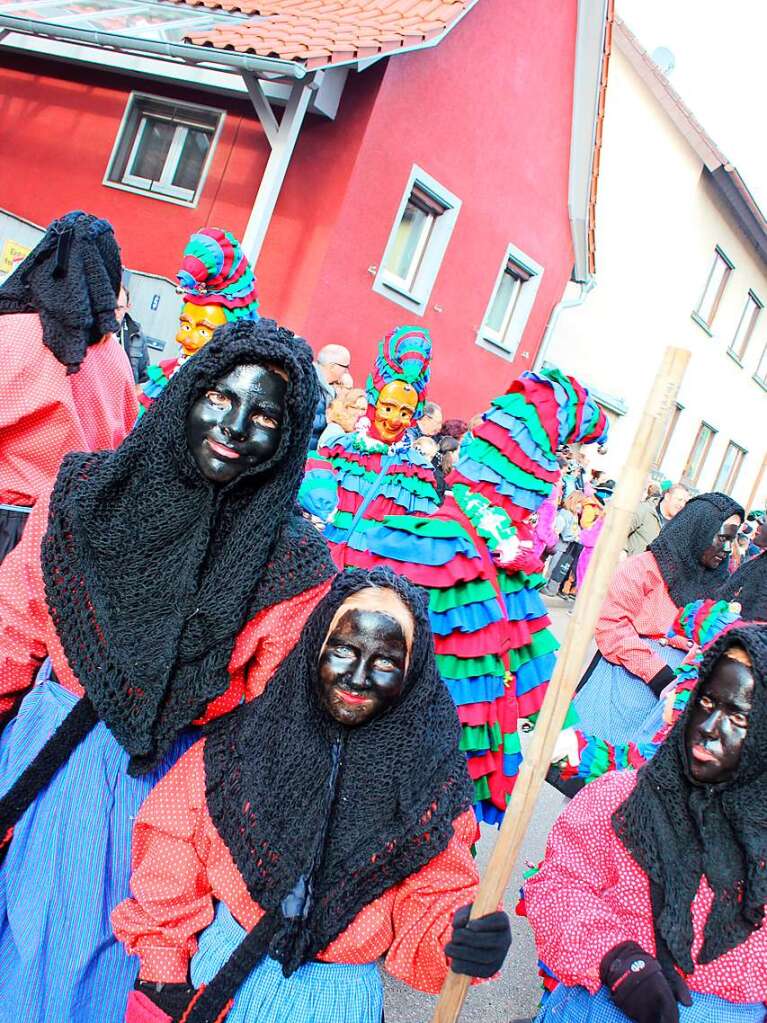 Beste Stimmung beim Zwulcher Narrenumzug in Merdingen.