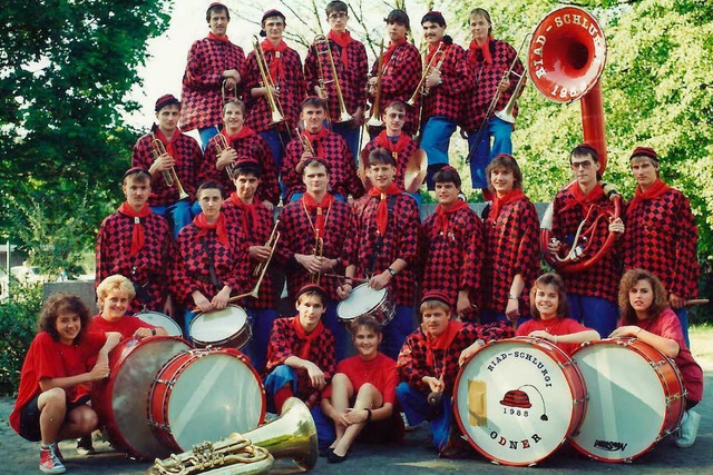 Die Ridschlurgi aus Ottenheim im Jahr 1990, drei Jahre nach der Grndung  | Foto: Ridschlurgi