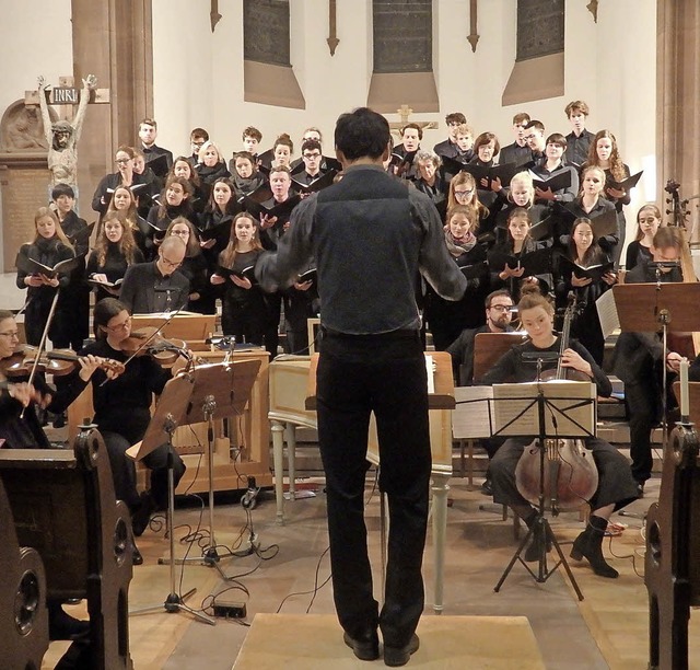Der Chor und das Barockorchester der H...lemann und Hndel in der Stadtkirche.   | Foto: Bianca Flier