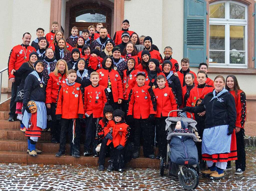 Auch in Bollschweil ist das Rathaus seit dem Morgen fest in Narrenhand.