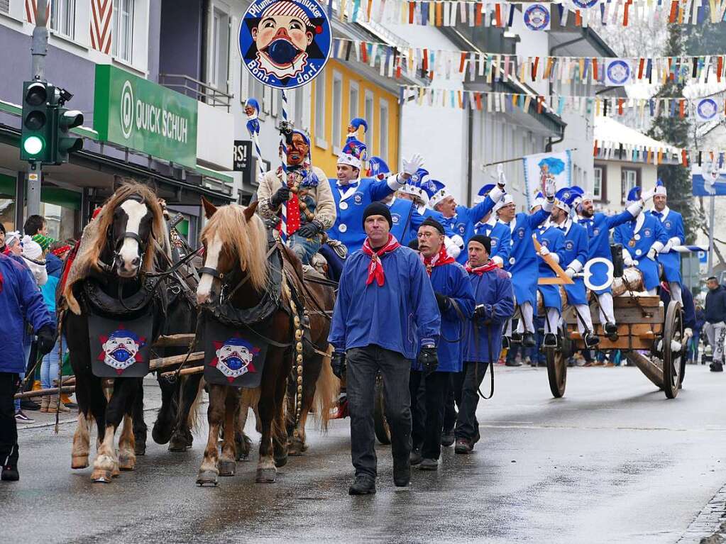 Fasnetumzug am Schmutzige Dunschdig in Bonndorf.