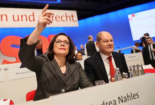 Da geht&#8217;s lang. Andrea Nahles soll die SPD anfhren.  | Foto: dpa