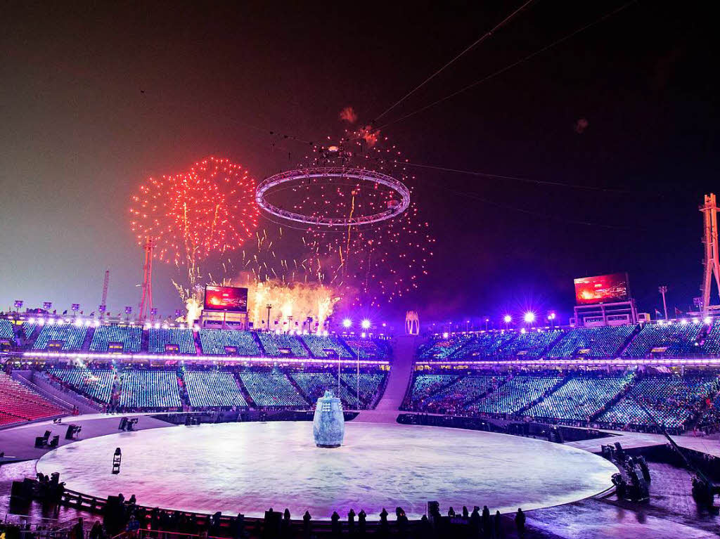 Die Erffnungsfeier der Olympischen Winterspiele in Pyeongchang.