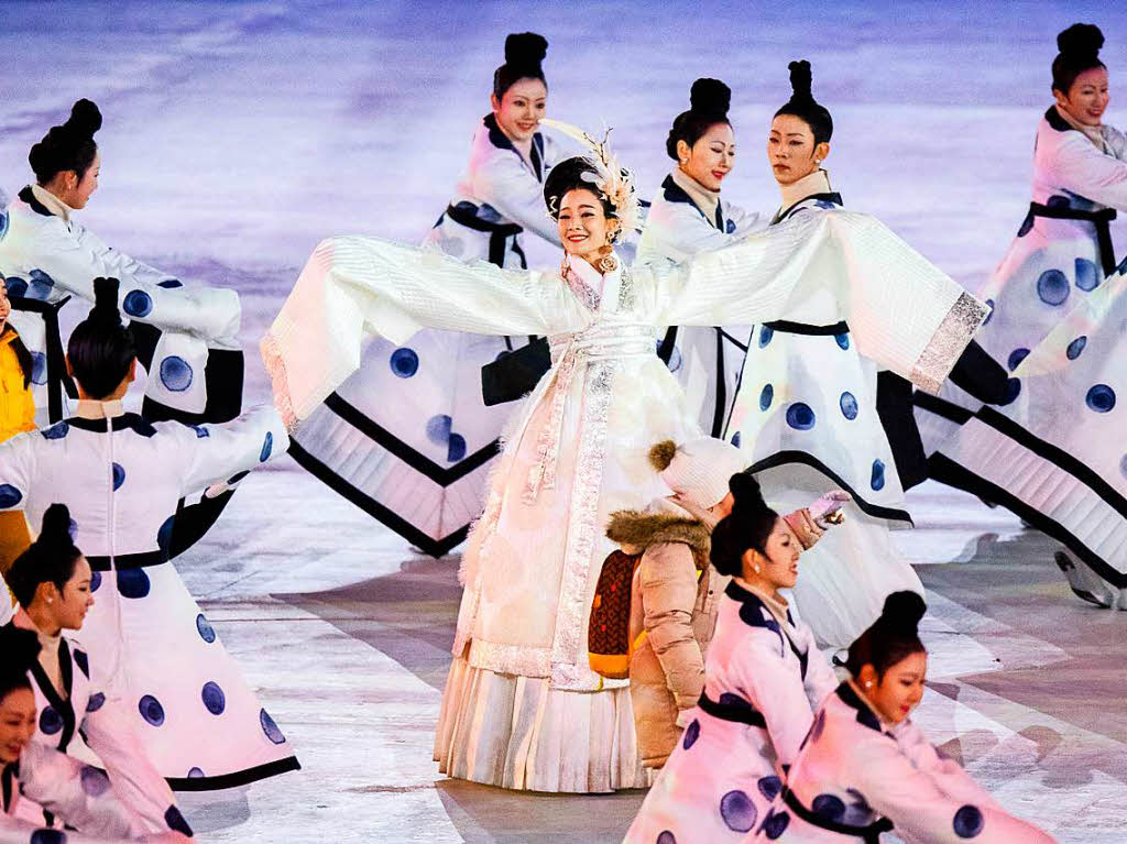 Die Erffnungsfeier der Olympischen Winterspiele in Pyeongchang.