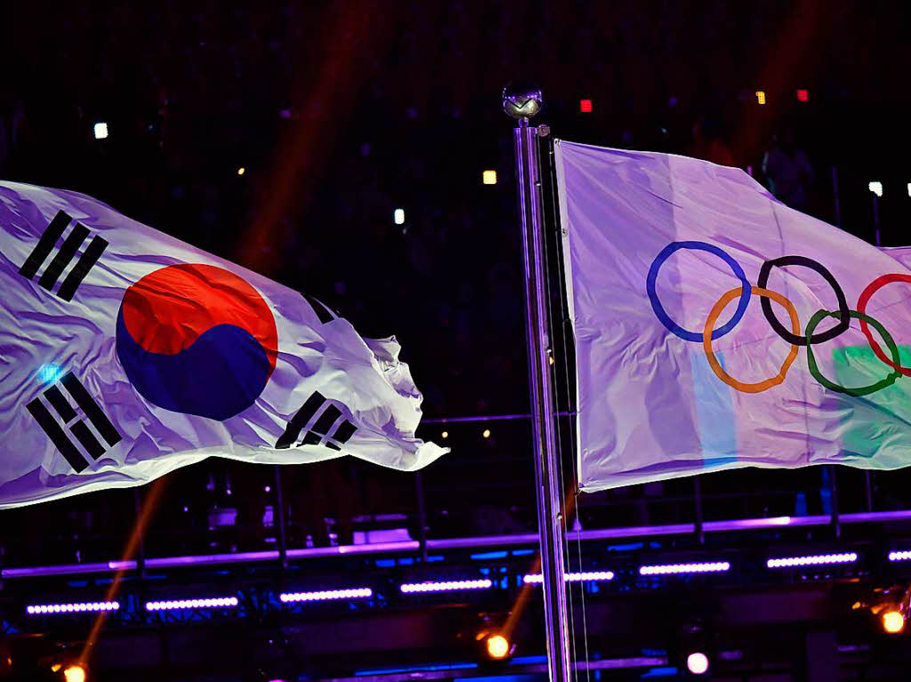 Die Erffnungsfeier der Olympischen Winterspiele in Pyeongchang.