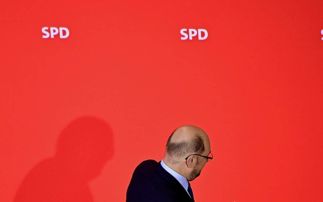 Musste gehen, weil er das Glaubwrdigk...blem der SPD verkrpert: Martin Schulz  | Foto:  afp