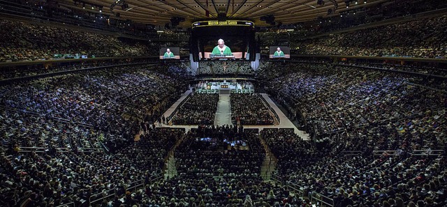 Auch Papst Franziskus war im Madison Square Garden.   | Foto:  Dpa