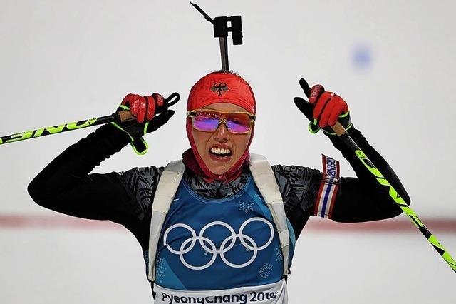 Dahlmeier holt das erste Gold fr Deutschland