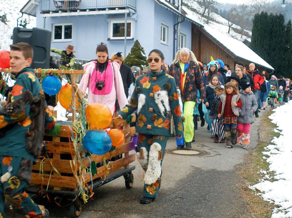 Bunter Kinderumzug bei der Wlderfasnacht Marzell 2018