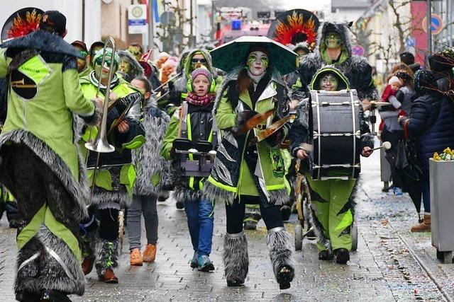 Farbe gegen das Himmelsgrau bot der Fasnachtsumzug in Rheinfelden