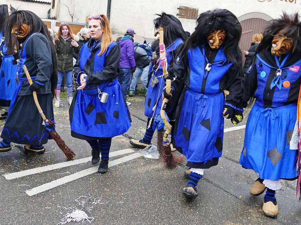 Zustndig frs Gruselfeeling auf dem Stubenplatz: die Rebberghexen aus Pfaffenweiler.