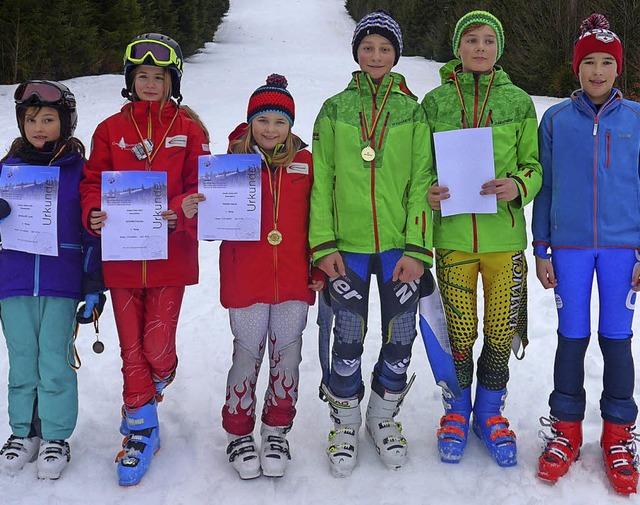 <BZ-FotoAnlauf>Ski-club Mnstertal:</B...linger, Ramon Franz  und Valentin Ruh.  | Foto: Konrad Ruh