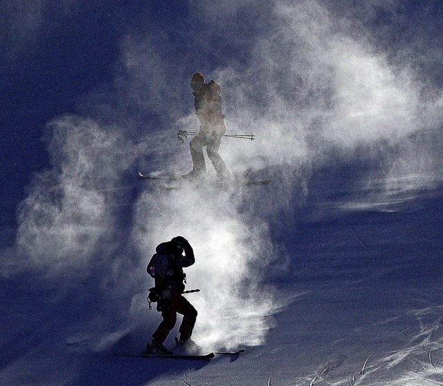 Was sich  Skilufer und Snowboardfahre...nschen: In Pyeongchang wtet der Wind.  | Foto: dpa