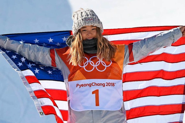 Holte Olympia-Gold in der Heimat: Die erst 17-jhrige US-Amerikanerin Chloe Kim  | Foto: AFP