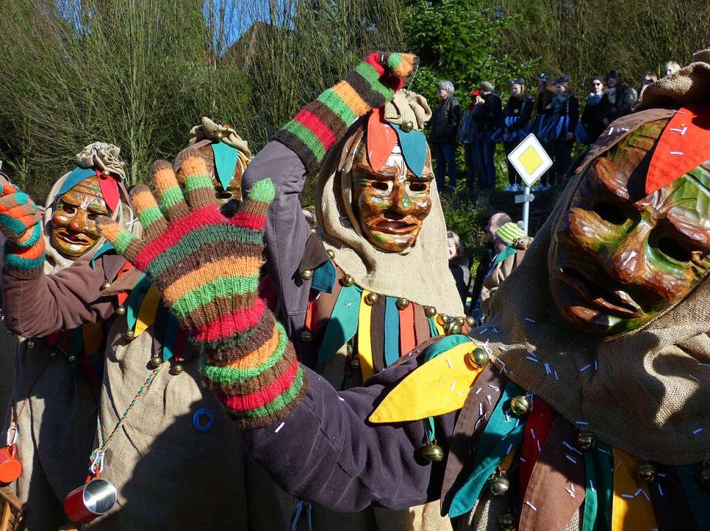 Heimbacher Umzug: Auch die Rubsck aus dem nachbarort Kndringen waren dabei – und sagten der Fasnet Tschss. Aber nur fr diese Saison.