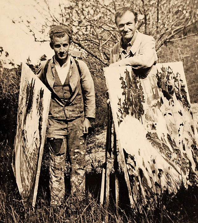 Hermann Scherer (rechts) mit seinem K...menisch 1926 im Tessiner San Pietro.    | Foto: Archiv Martin Schwander, Basel