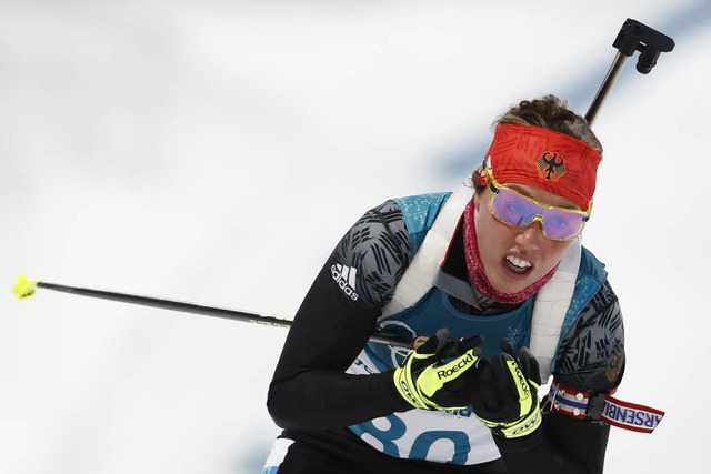 Laura Dahlmeier holt ihre dritte Medaille bei Olympia.  | Foto: AFP