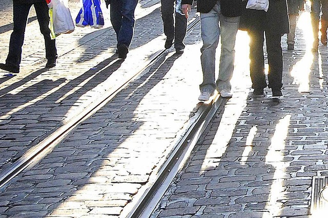 In der Freiburger Innenstadt fallen me...auf. Die Grnde dafr sind vielfltig.  | Foto: Michael Bamberger