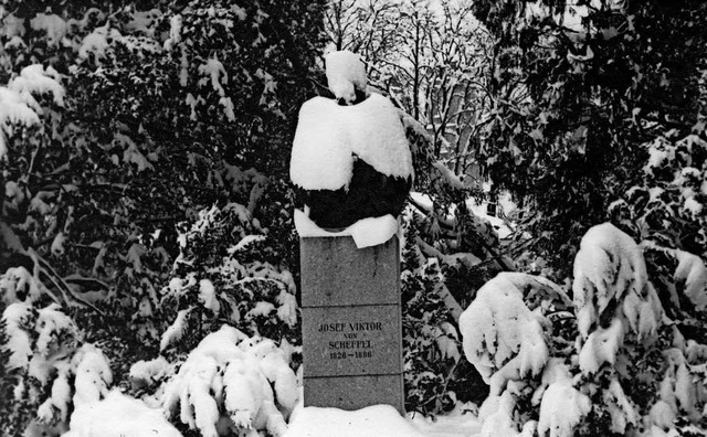 Scheffel im Winter (I): Am Rande des S...s Dichters Joseph Viktor von Scheffel.  | Foto: Archiv Karl Braun