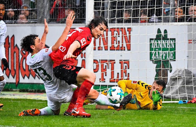 Der SC konnte sich gegen Werder Bremen mit einem 1:0 durchsetzen.  | Foto: Achim Keller