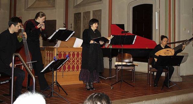 Das Ensemble L&#8217;Art du Bois und d...rte in der evangelischen Stadtkirche.   | Foto: Hildegard Karig