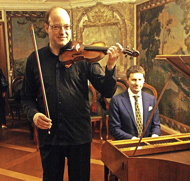 Stephan Schardt, Violine, und Michael ...n Sonaten von Mozart und Zeitgenossen.  | Foto: Hans Jrgen Kugler