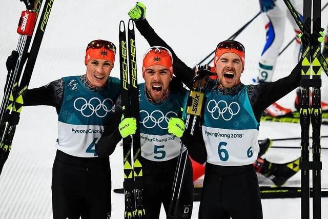 Grandioser Dreifachsieg der Kombinierer, Fabian Riele aus St. Mrgen gewinnt Silber