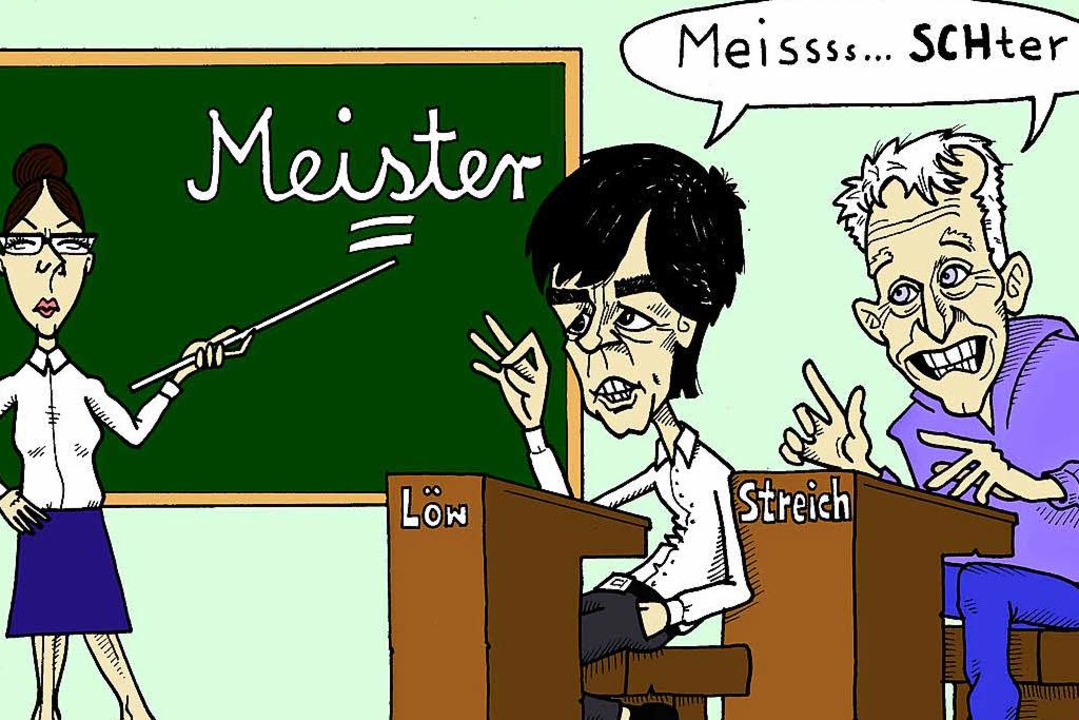 Zwei prominente Alemannen: die Fuballtrainer Jogi Lw und Christian Streich  | Foto: Thomas Muffler